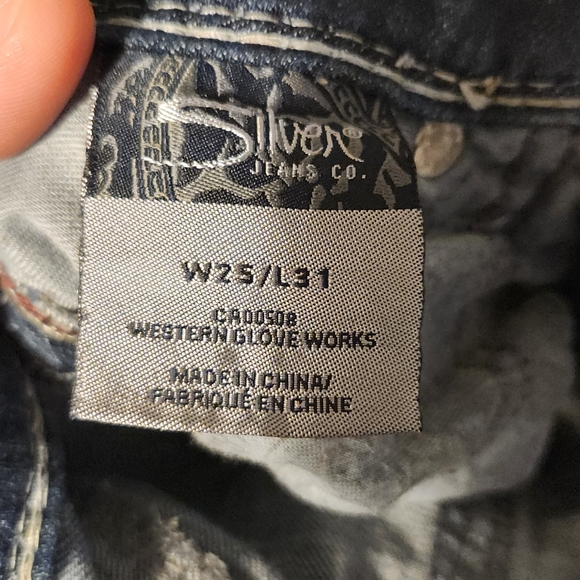 Ladies Silver Jeans - Picture 2 of 3